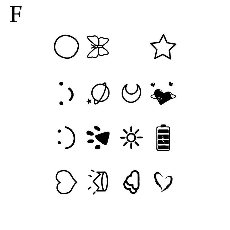 Herbal Juice Minimalist Temporary Tattoo Stickers, Cute Semi-Permanent Finger Tattoo Stickers, 1pc